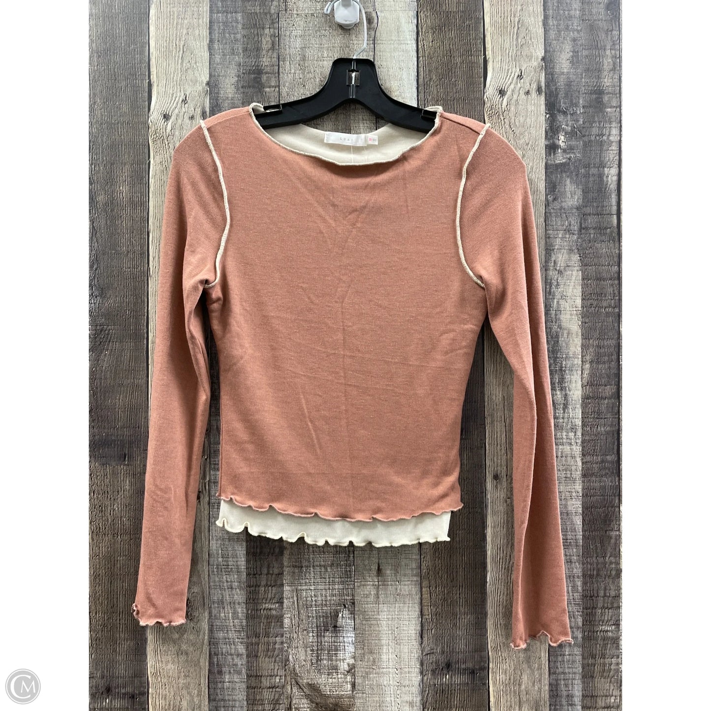 Top Long Sleeve By Lush In Orange, Size: Xs