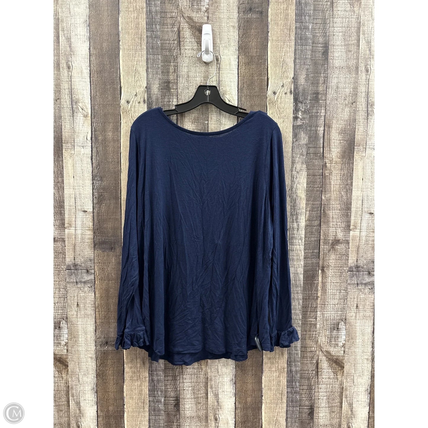 Top Long Sleeve By Maurices In Navy, Size: 2x