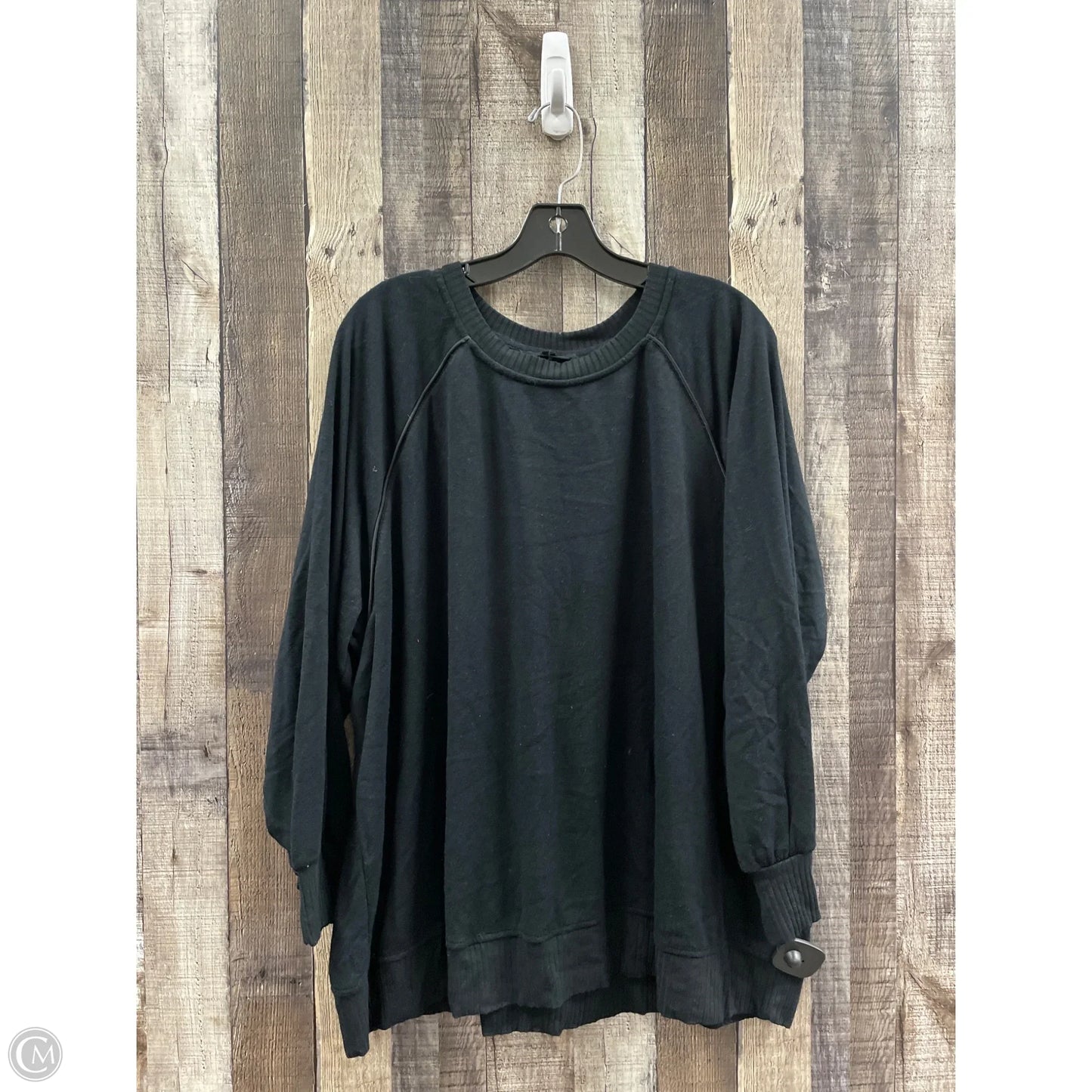 Sweatshirt Crewneck By Jane And Delancey In Black, Size: 3x