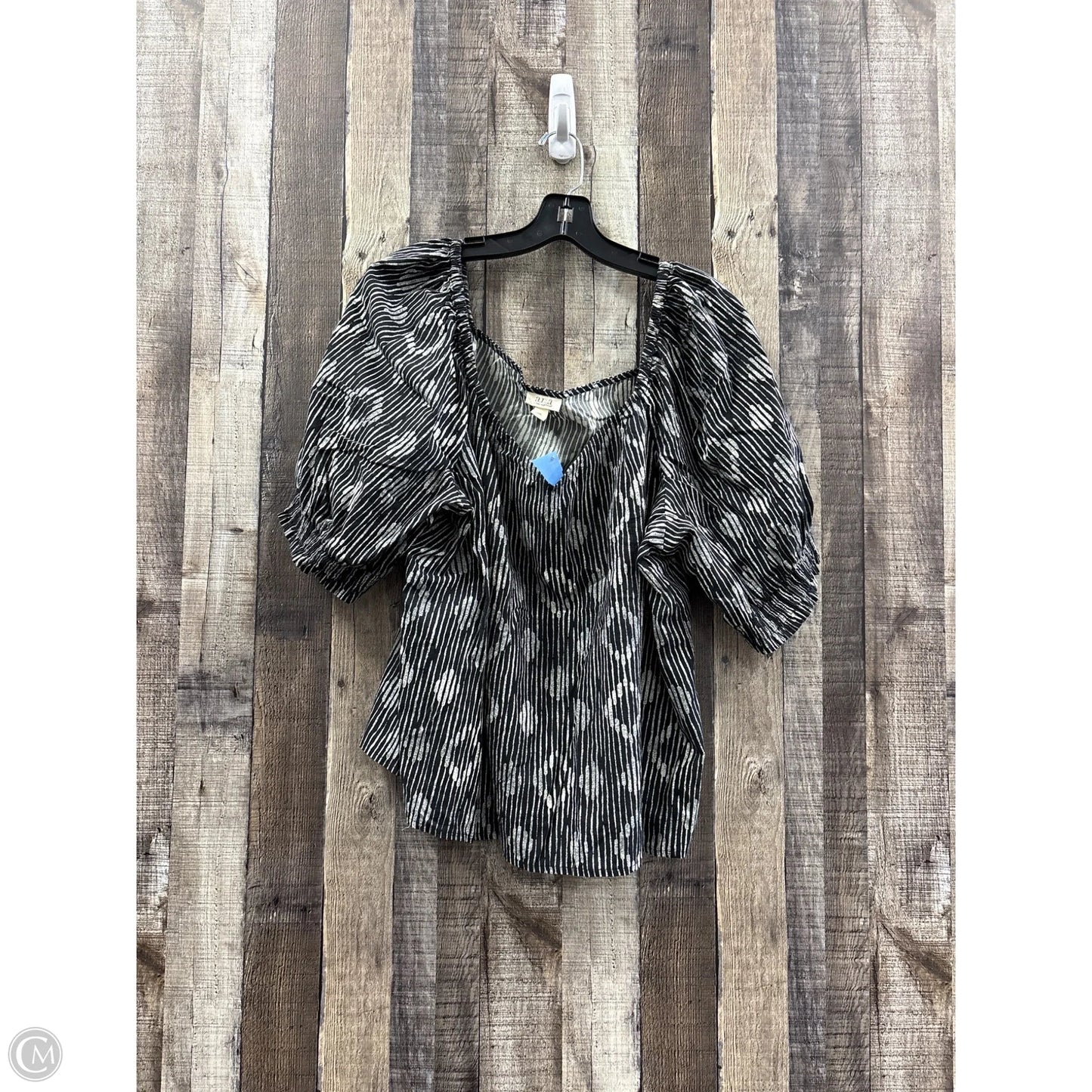 Top Short Sleeve By Ana In Black, Size: Xxl