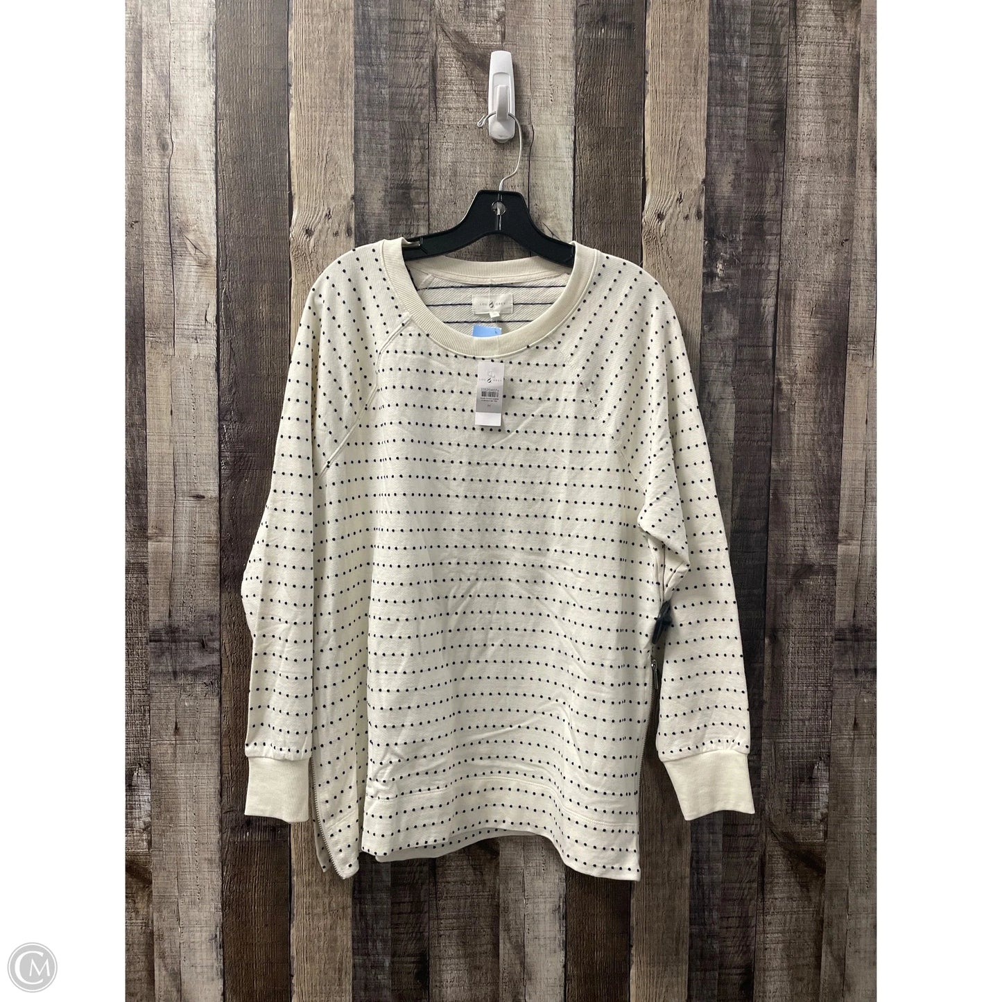 Top Long Sleeve By Lou And Grey In Cream, Size: M