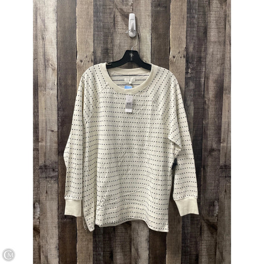 Top Long Sleeve By Lou And Grey In Cream, Size: M