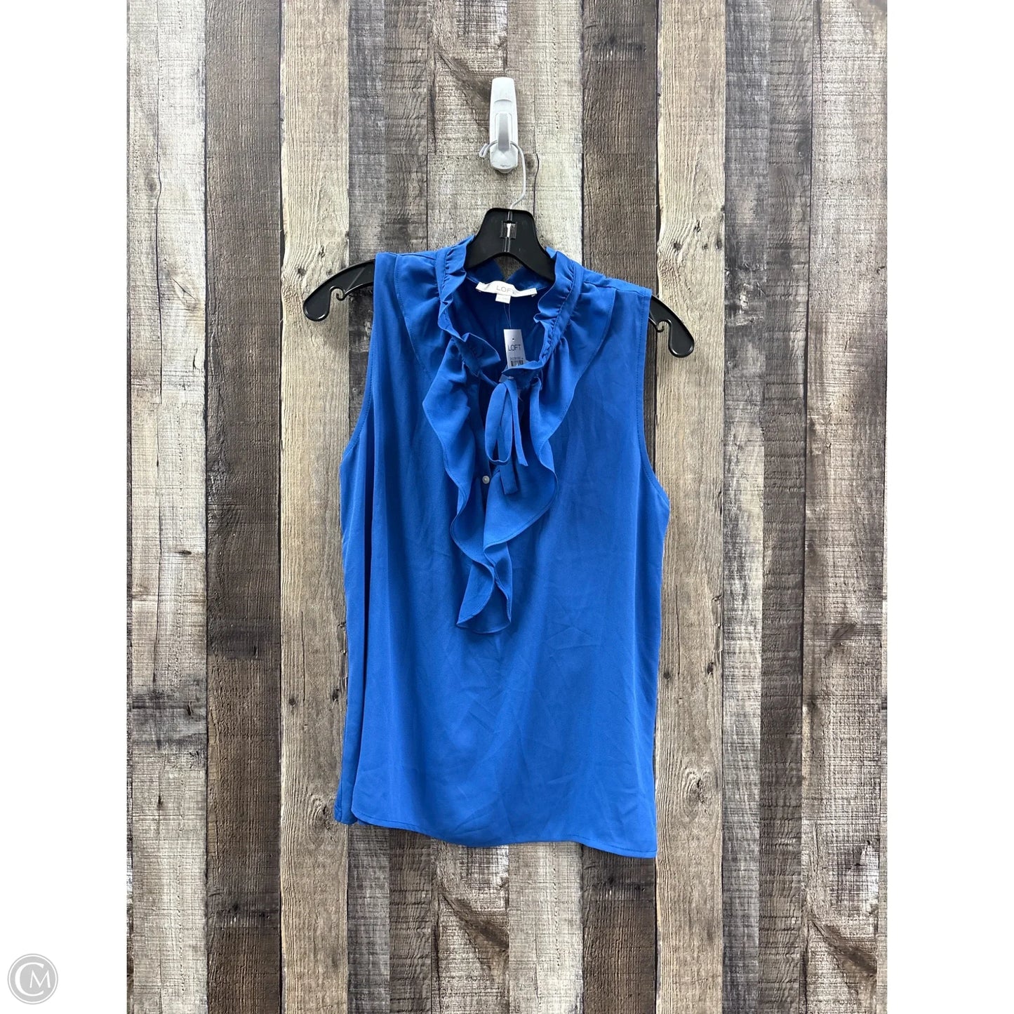 Top Sleeveless By Loft In Blue, Size: M