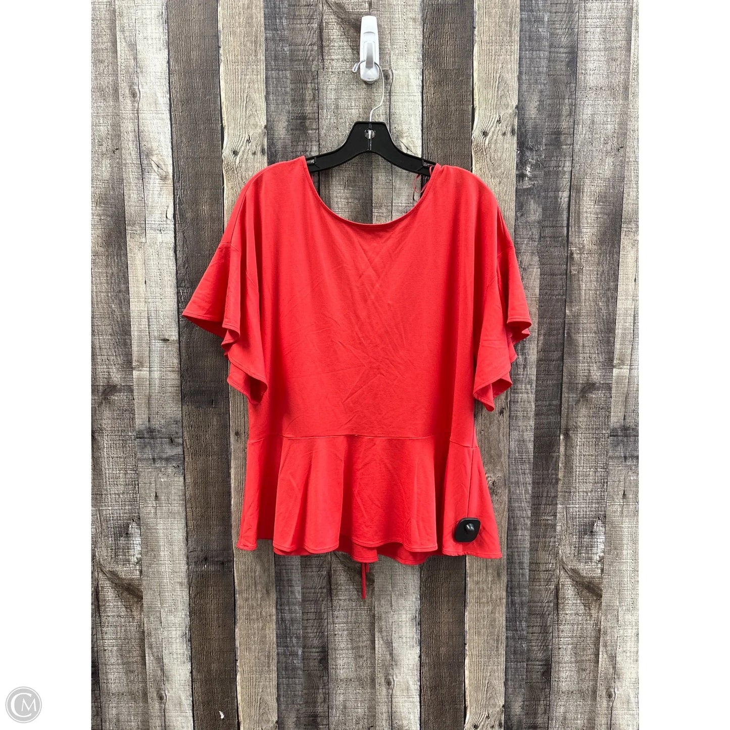 Top Short Sleeve By Banana Republic In Red, Size: L