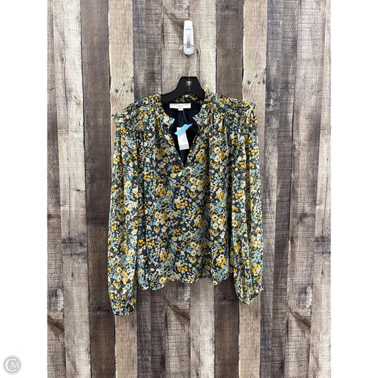 Top Long Sleeve By Loft In Floral Print, Size: M