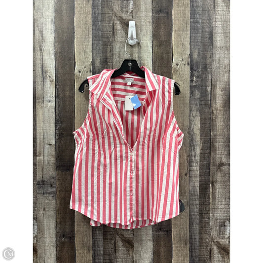 Top Sleeveless By J. Crew In Striped Pattern, Size: L