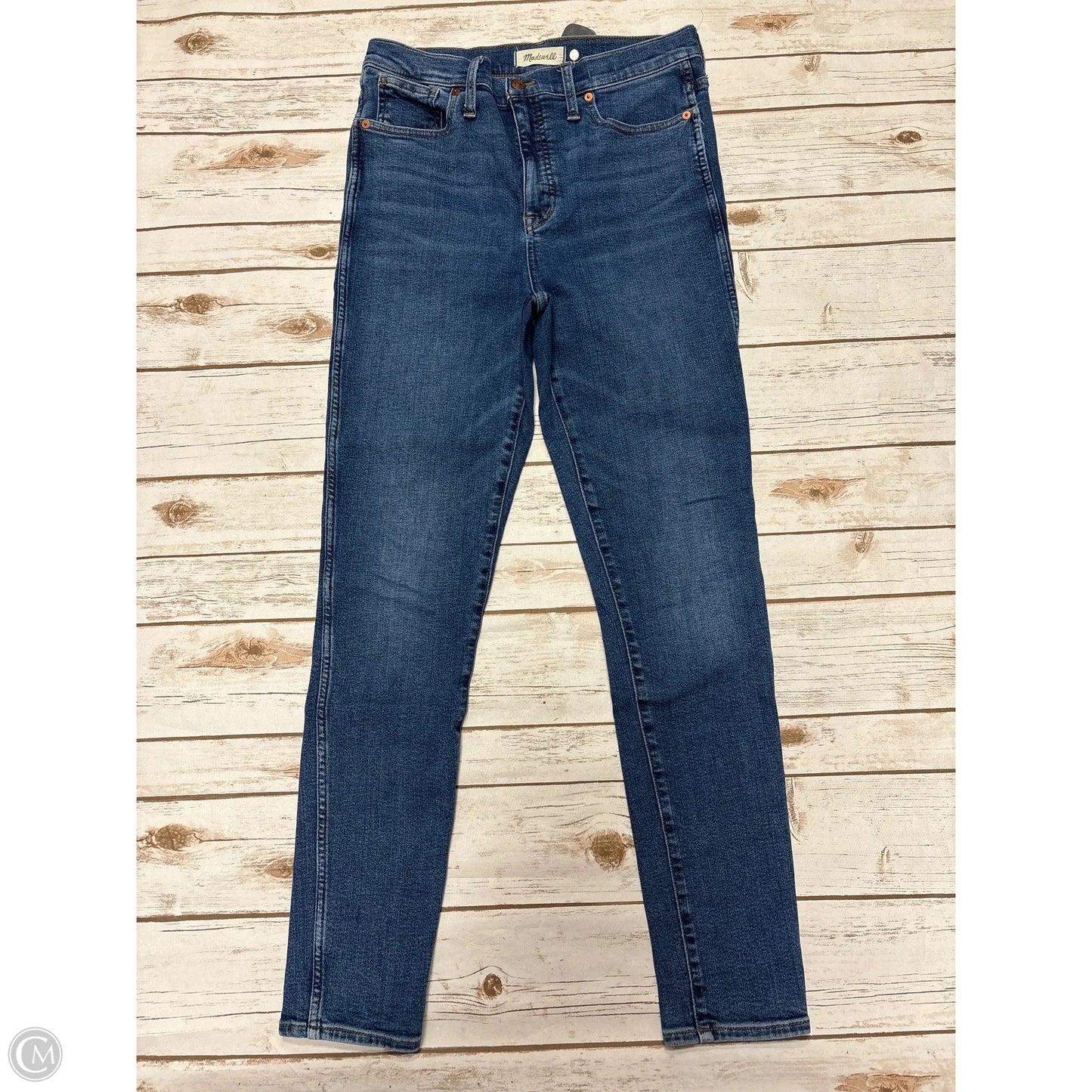 Jeans Skinny By Madewell In Blue Denim, Size: 10