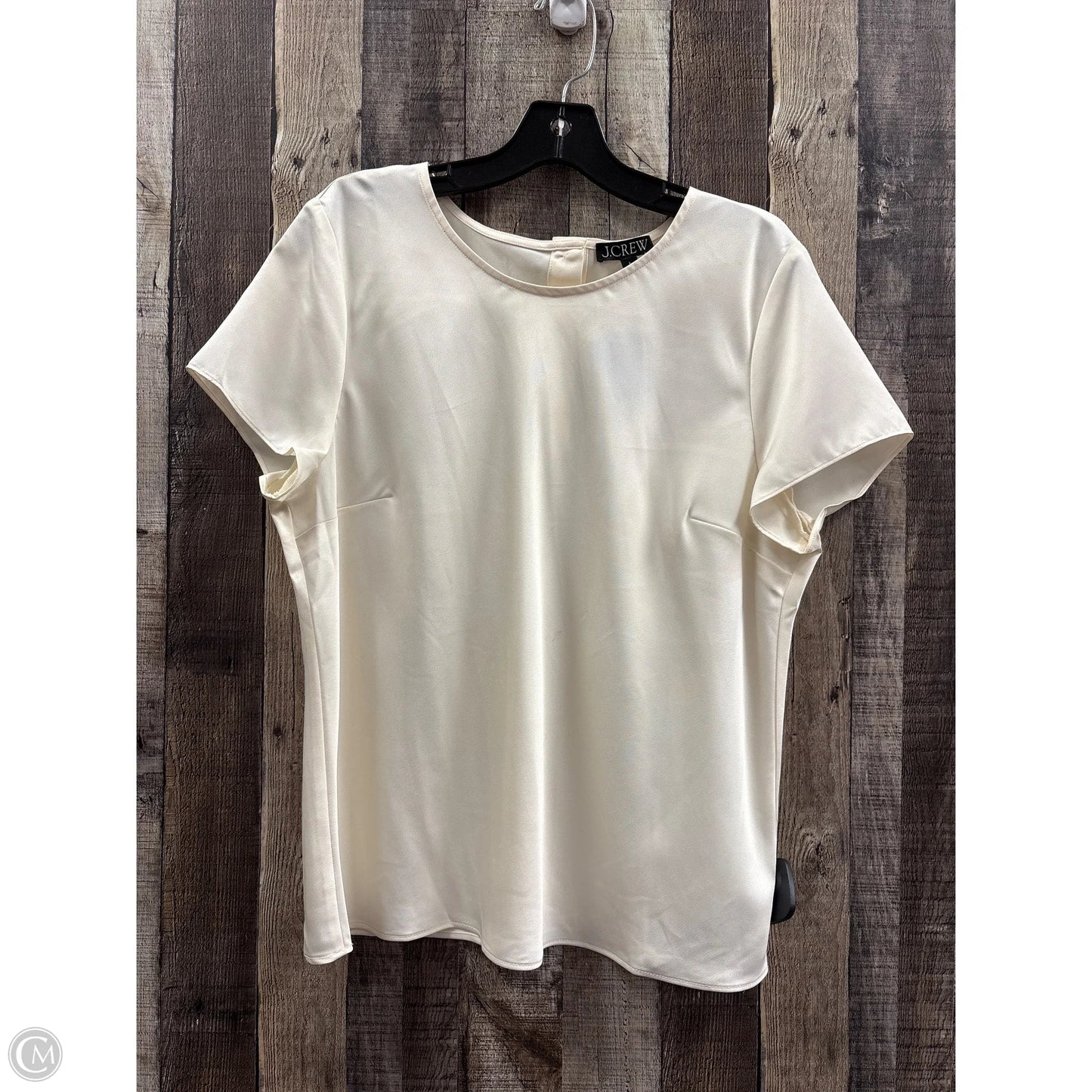 Top Short Sleeve By J. Crew In Cream, Size: L