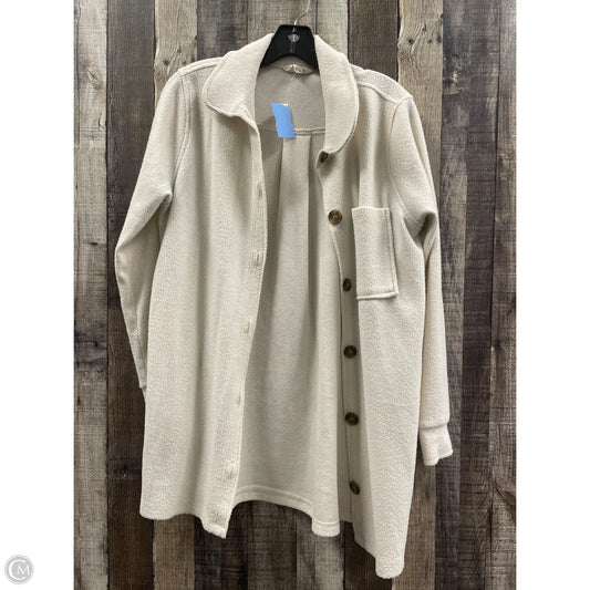 Jacket Shirt By Betseys Boutique Shop In Cream, Size: M