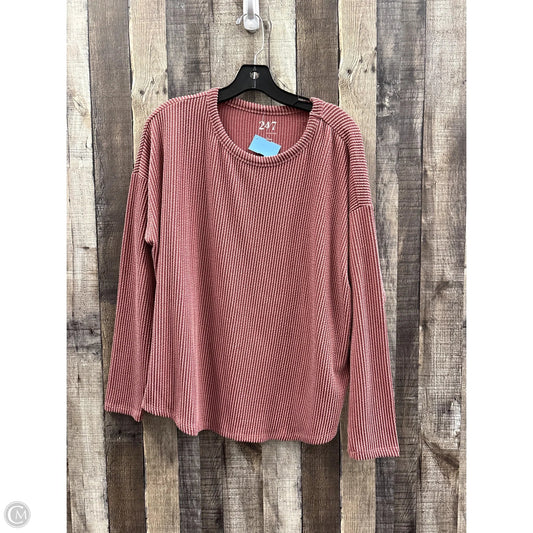 Top Long Sleeve By Maurices In Pink, Size: L