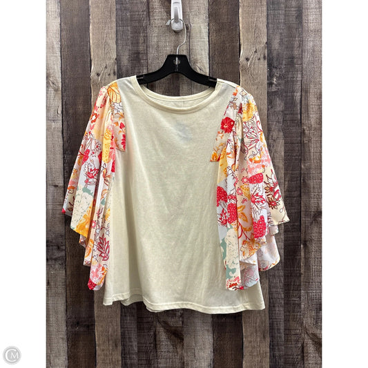 Top 3/4 Sleeve By Cmf In Multi-colored, Size: L