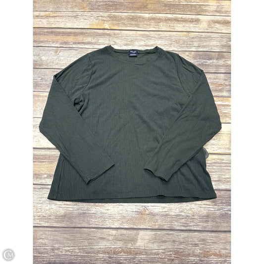 Top Long Sleeve By Splendid In Green, Size: Xxl