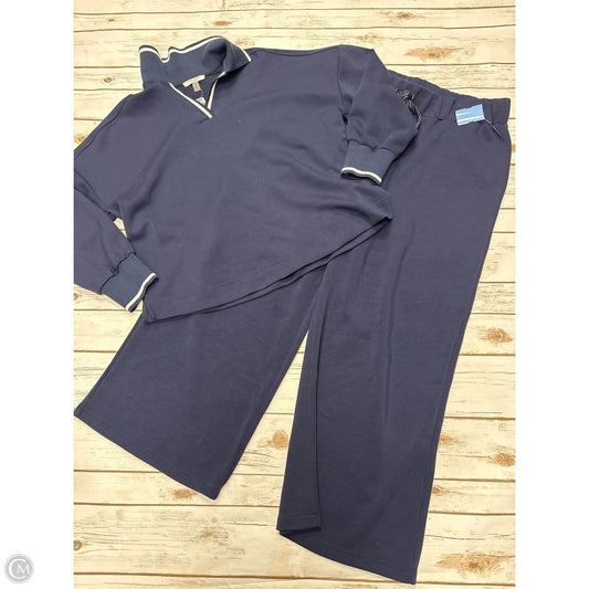 Lounge Set Pants By Cable And Gauge In Navy, Size: 1x