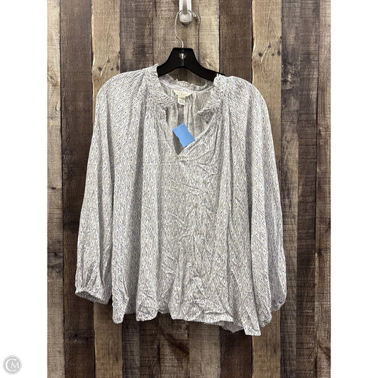 Top Long Sleeve By Caslon In Multi-colored, Size: L