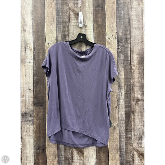 Athletic Top Short Sleeve By Athleta In Purple, Size: M