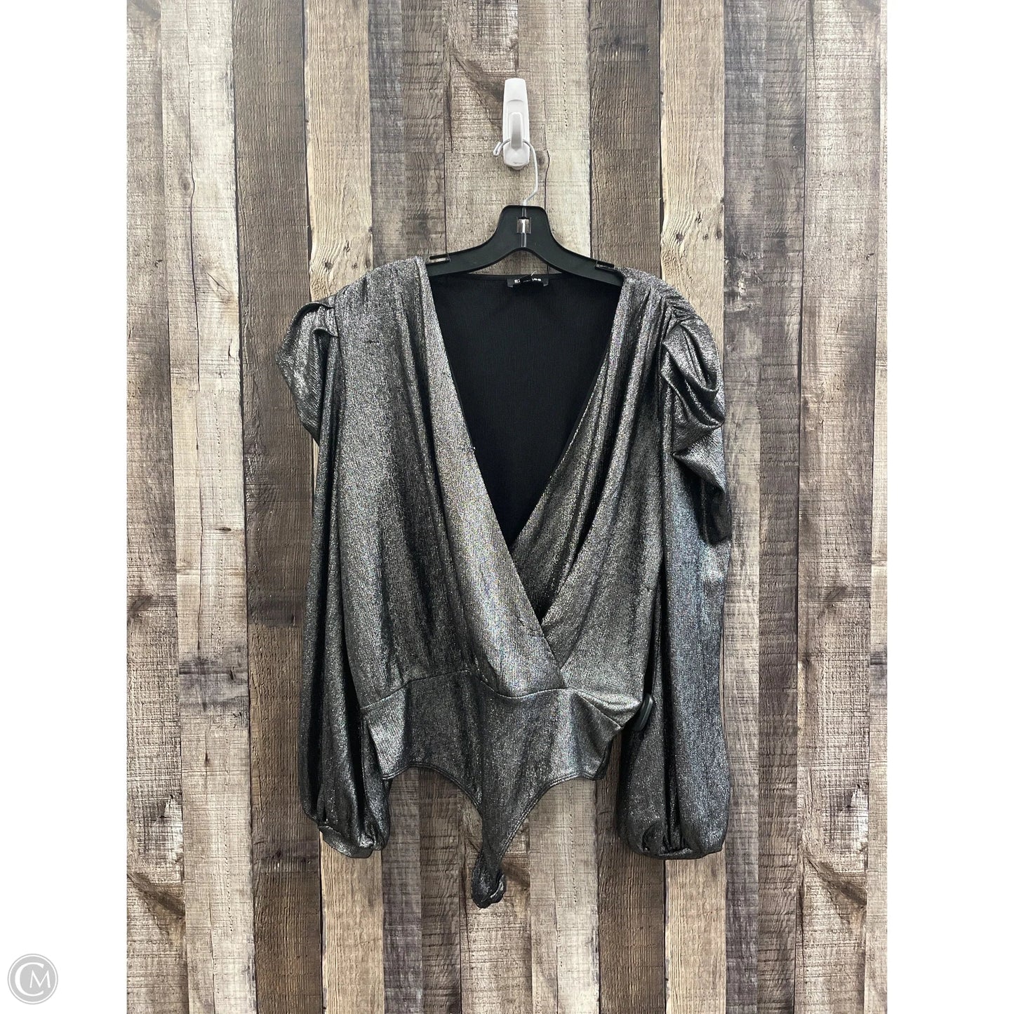 Top Long Sleeve By Express In Silver, Size: M