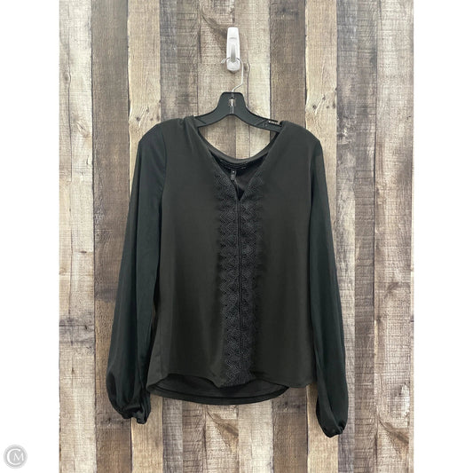 Top Long Sleeve By White House Black Market In Black, Size: M