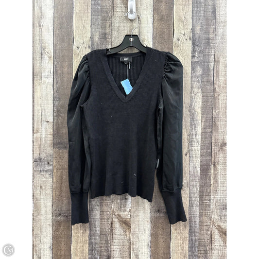 Top Long Sleeve By Dkny In Black, Size: M