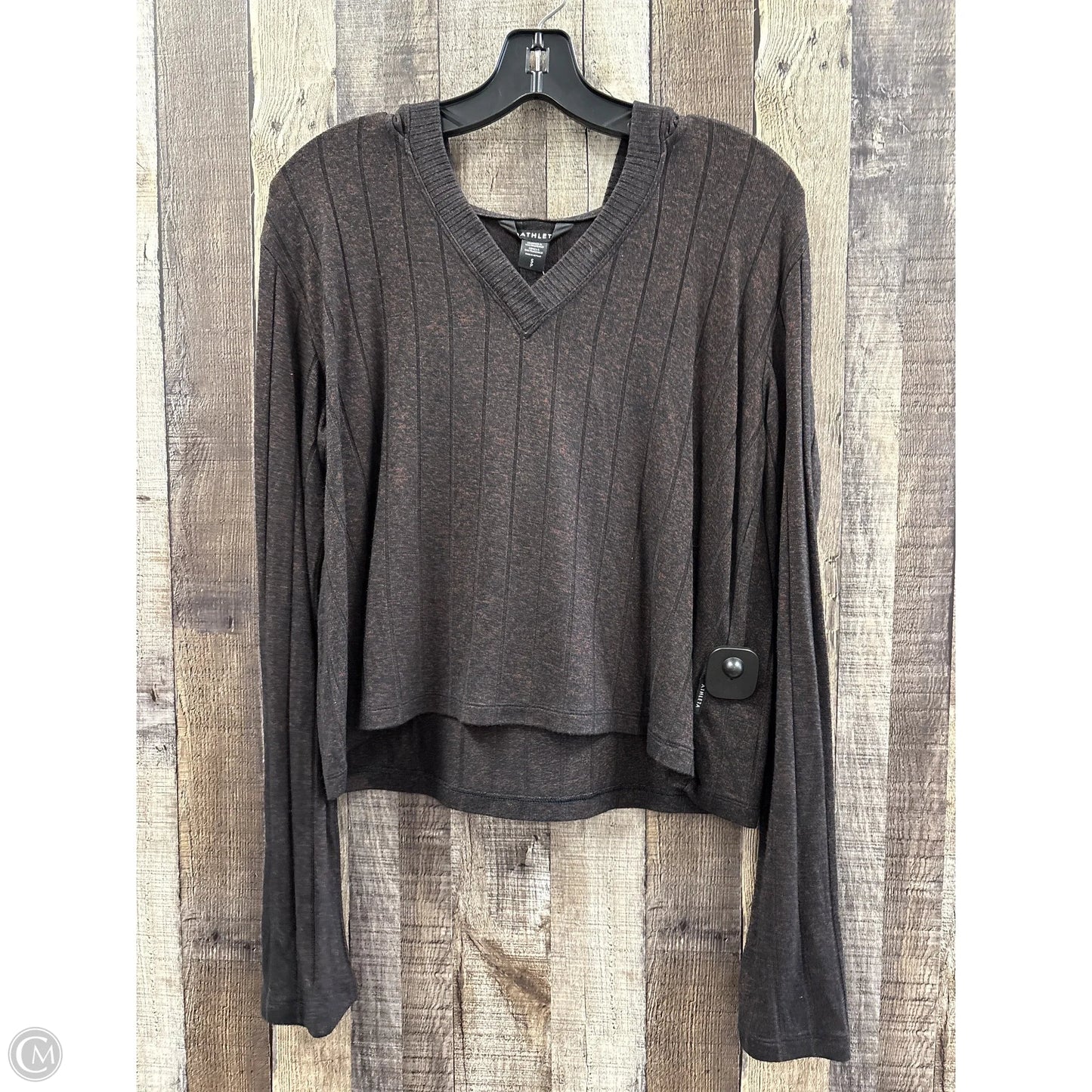 Athletic Top Long Sleeve Hoodie By Athleta In Brown, Size: S