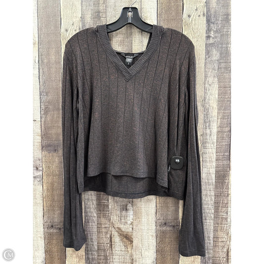 Athletic Top Long Sleeve Hoodie By Athleta In Brown, Size: S
