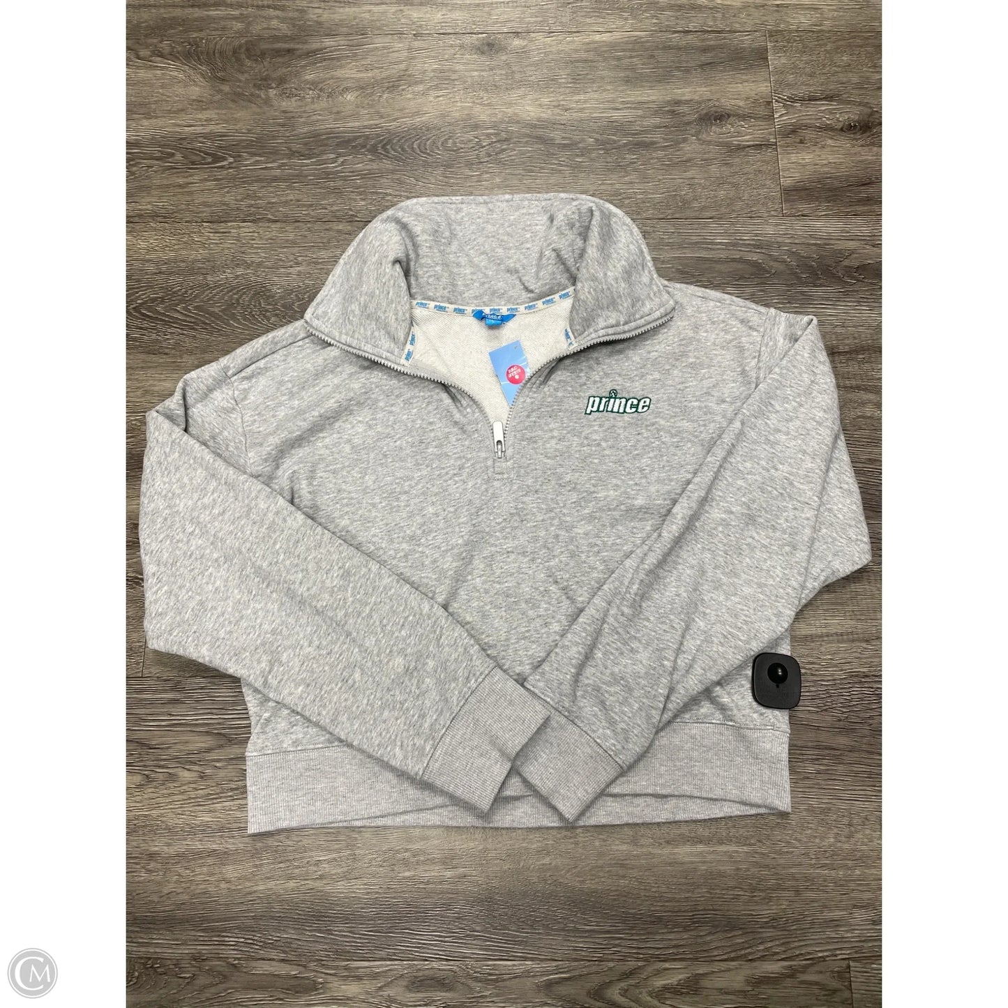 Athletic Sweatshirt Collar By Prince In Grey, Size: L