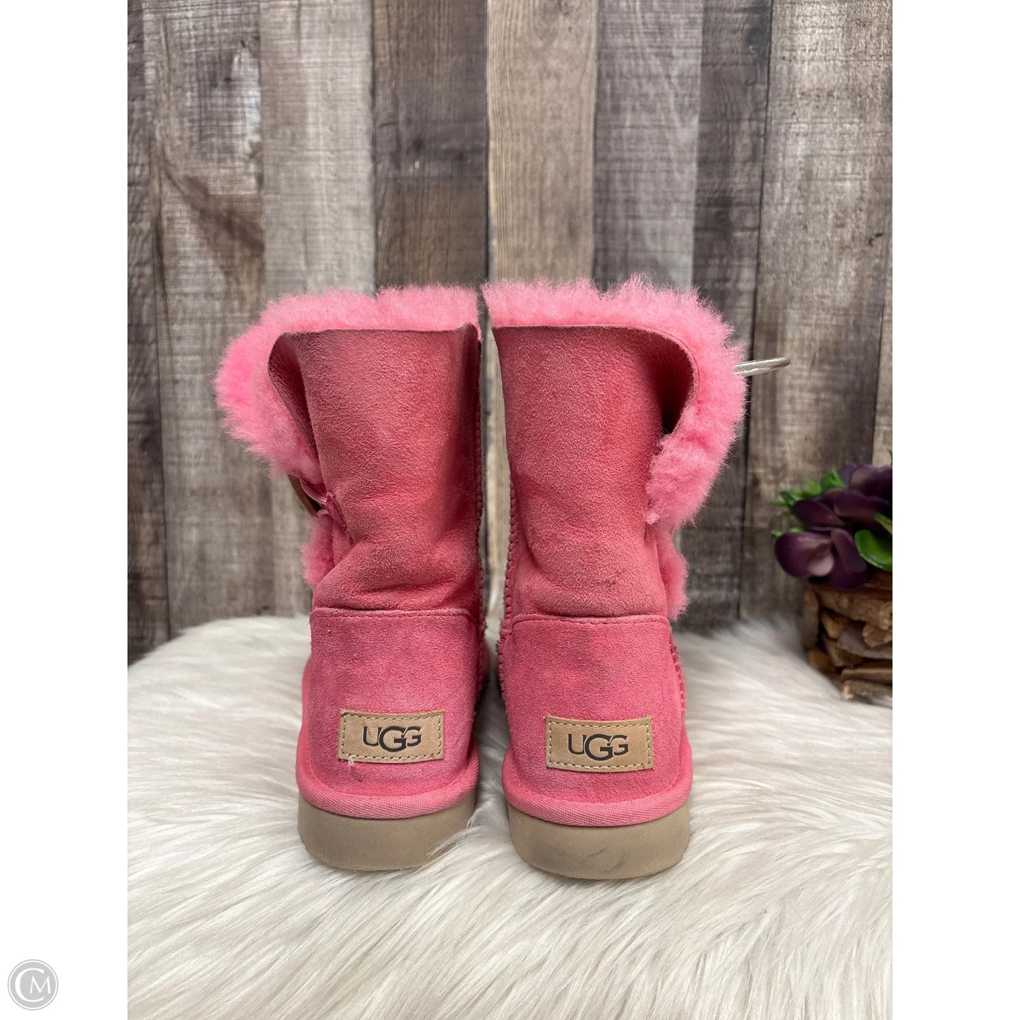 Boots Designer By Ugg In Pink, Size: 7