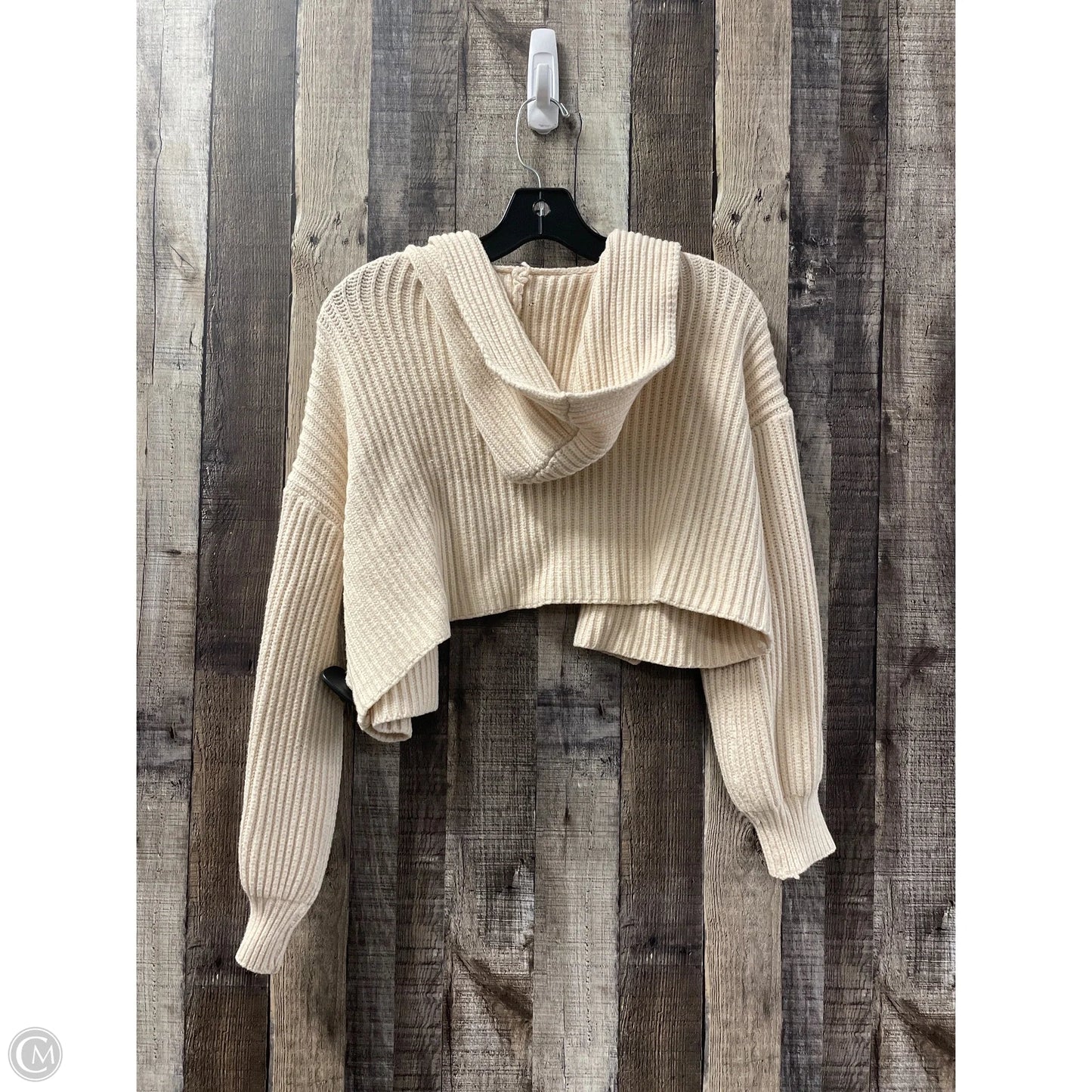 Sweater Cardigan By Debut In Cream, Size: M