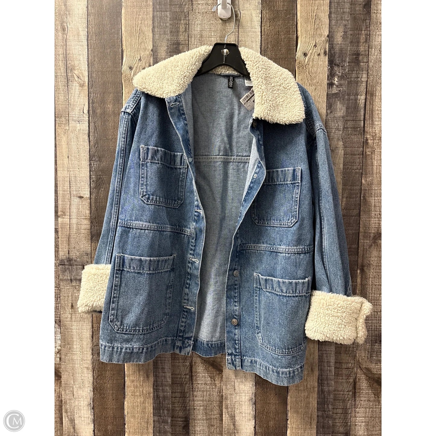 Jacket Denim By H&m In Blue Denim, Size: S
