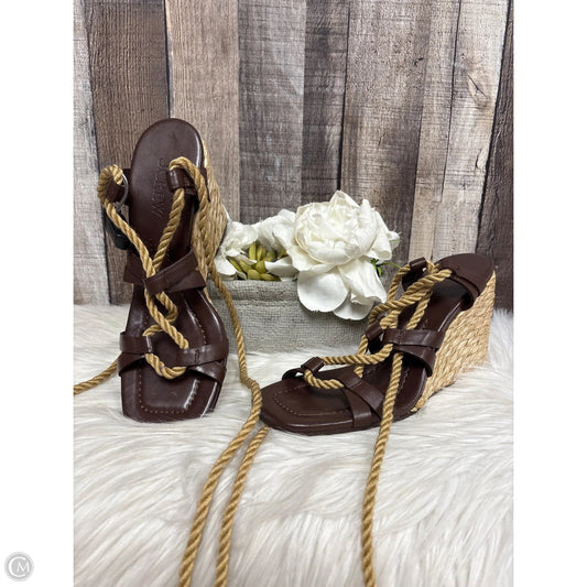 Sandals Heels Wedge By J. Crew In Brown, Size: 8.5