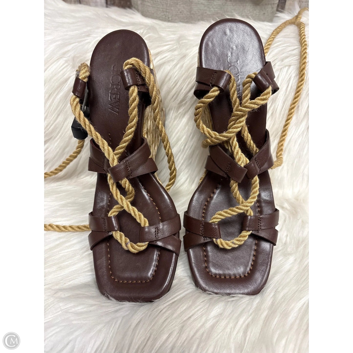 Sandals Heels Wedge By J. Crew In Brown, Size: 8.5