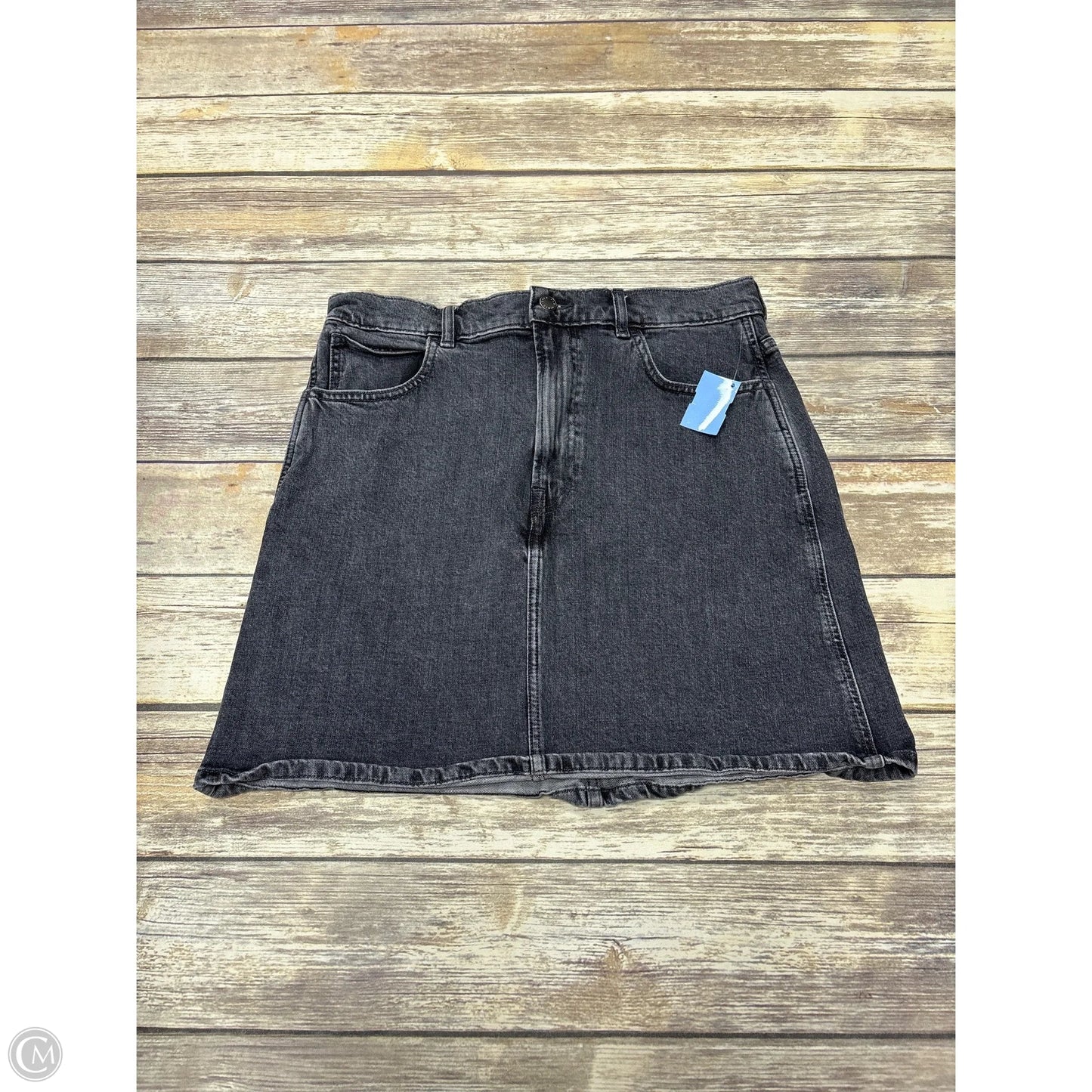 Skirt Mini & Short By Everlane In Black Denim, Size: 12