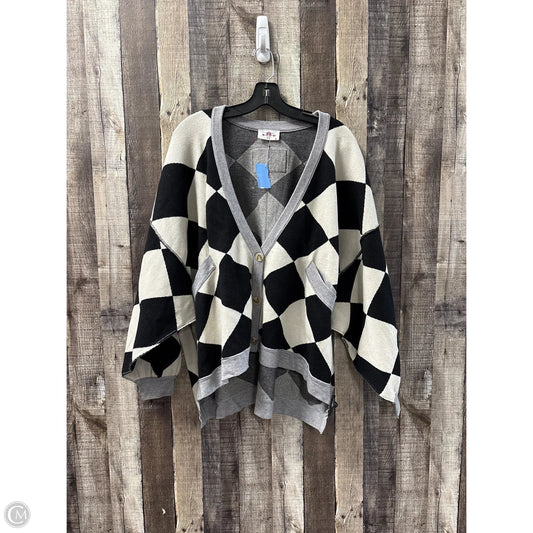Cardigan By Cmf In Checkered Pattern, Size: S