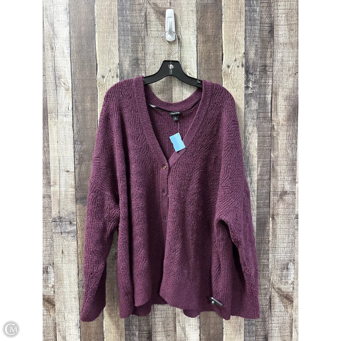 Cardigan By Torrid In Purple, Size: 3x