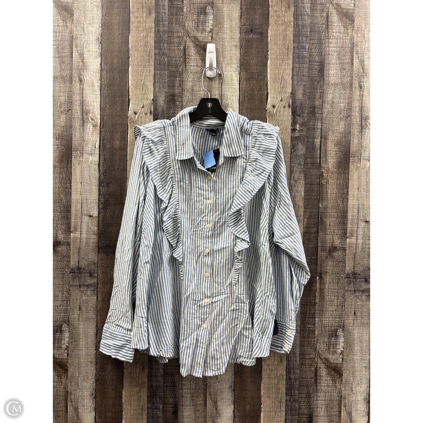 Top Long Sleeve By Torrid In Striped Pattern, Size: 2x