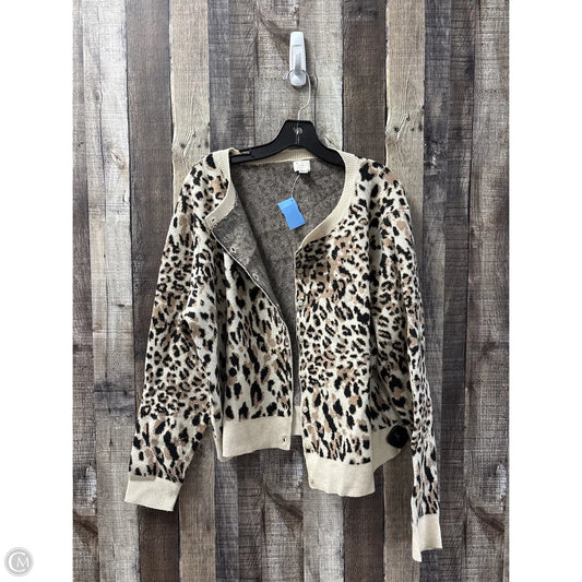 Cardigan By A New Day In Animal Print, Size: Xxl