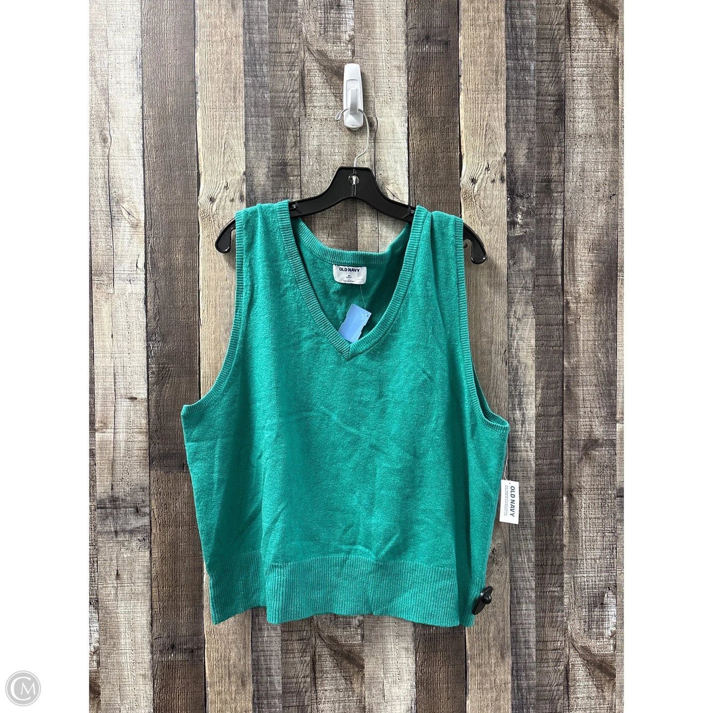 Vest Sweater By Old Navy In Green, Size: 2x
