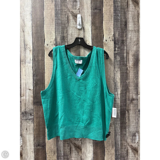 Vest Sweater By Old Navy In Green, Size: 2x