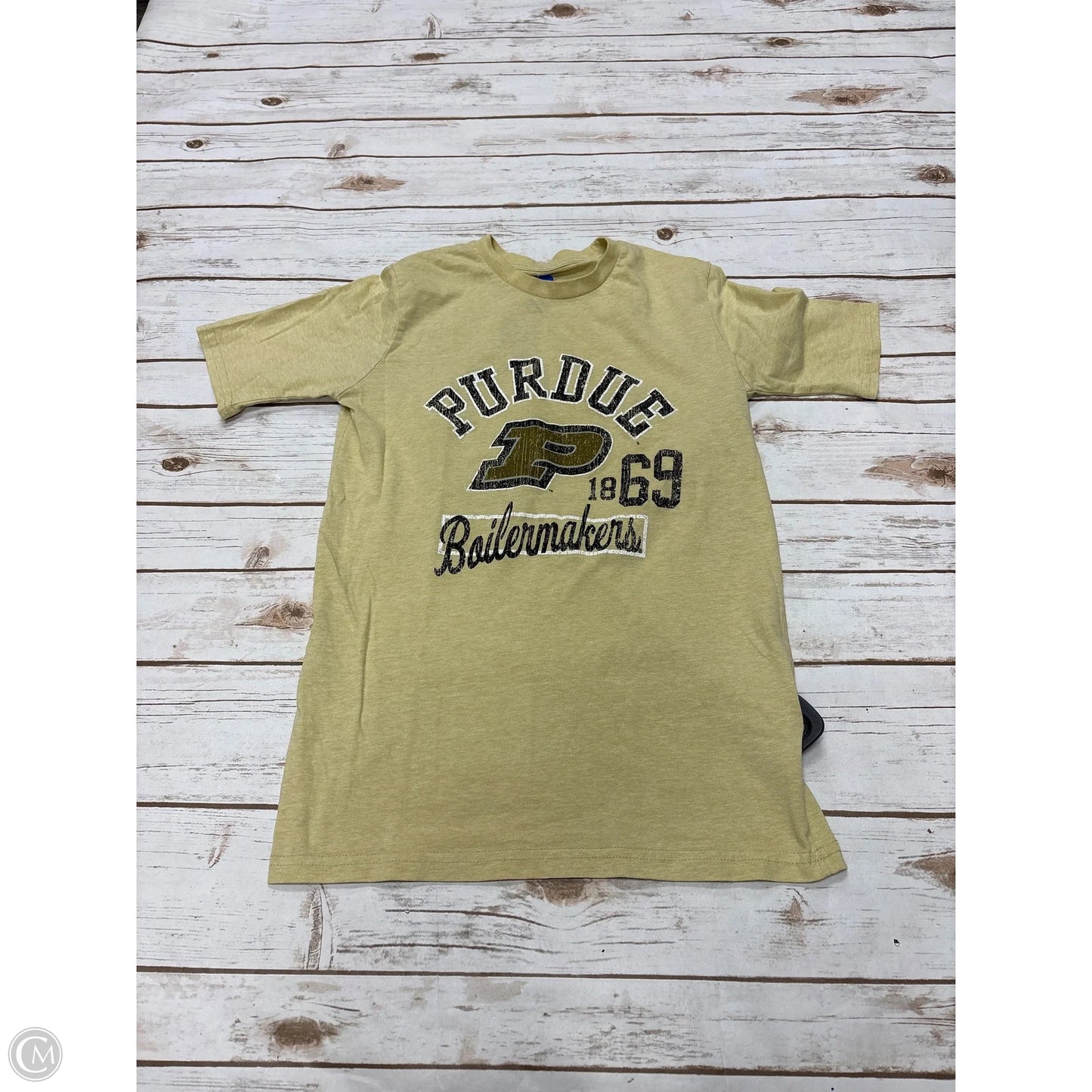 Top Short Sleeve By Cmf In Yellow, Size: S