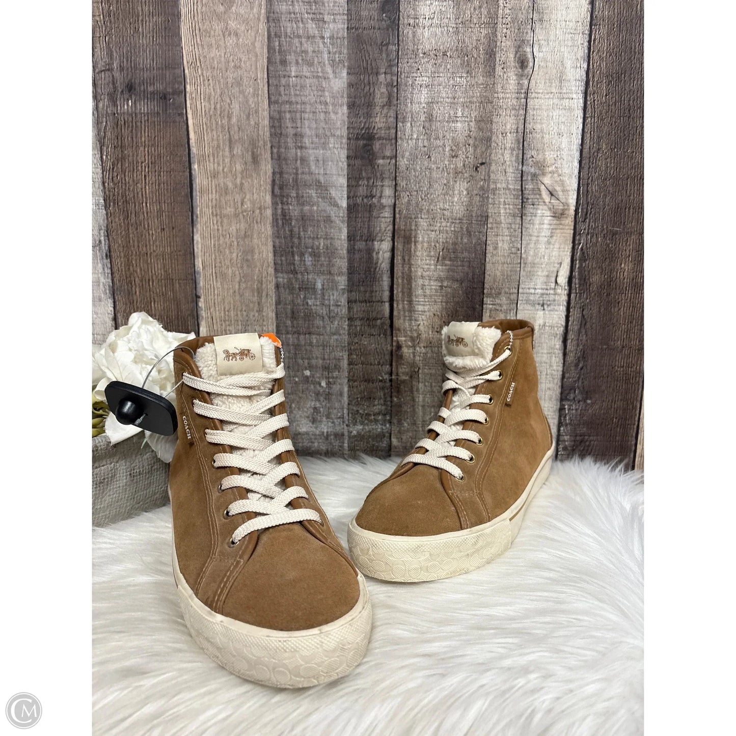 Shoes Designer By Coach In Tan, Size: 8