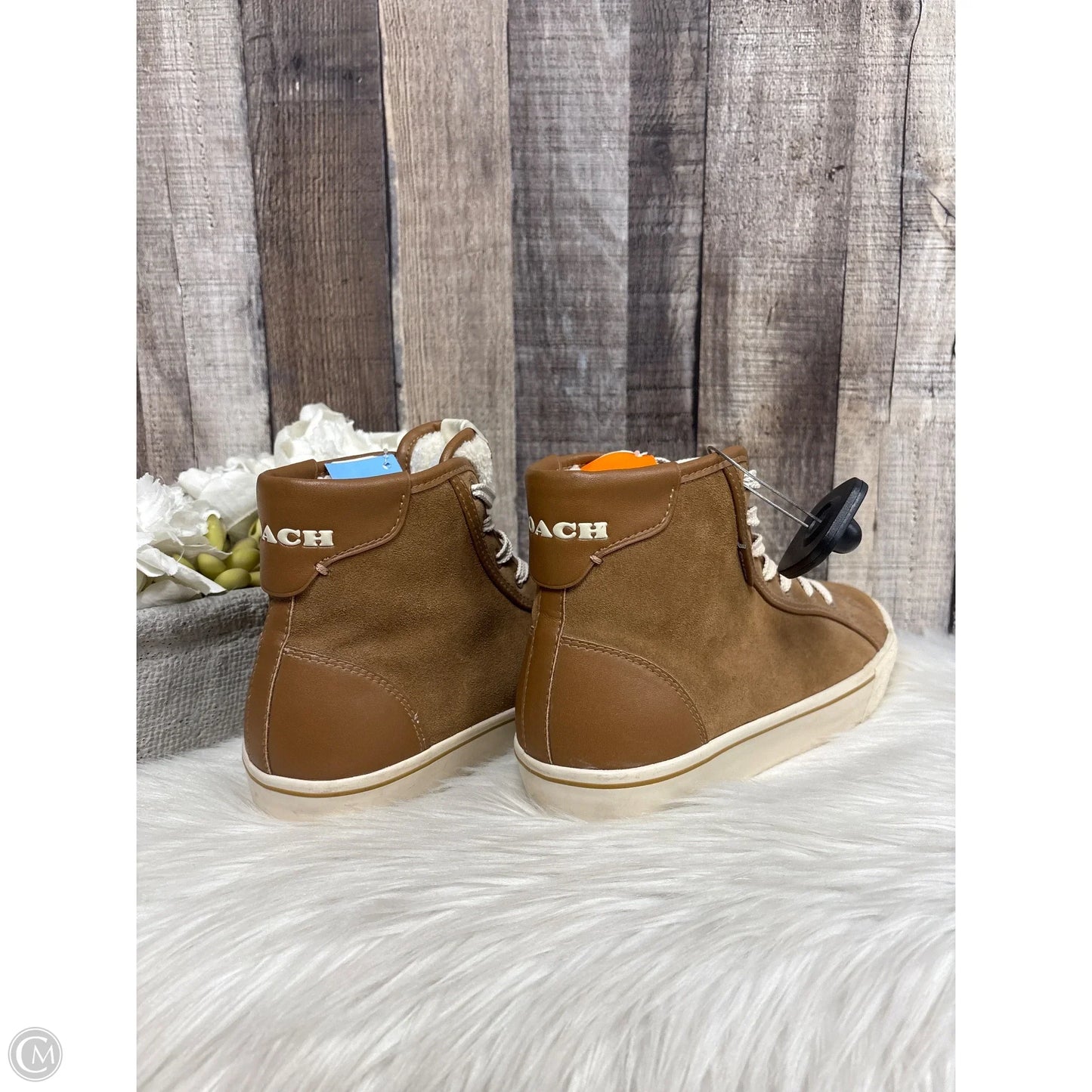 Shoes Designer By Coach In Tan, Size: 8