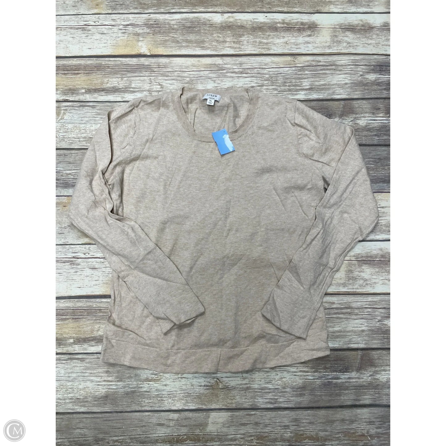 Top Long Sleeve By J. Crew In Tan, Size: Xl