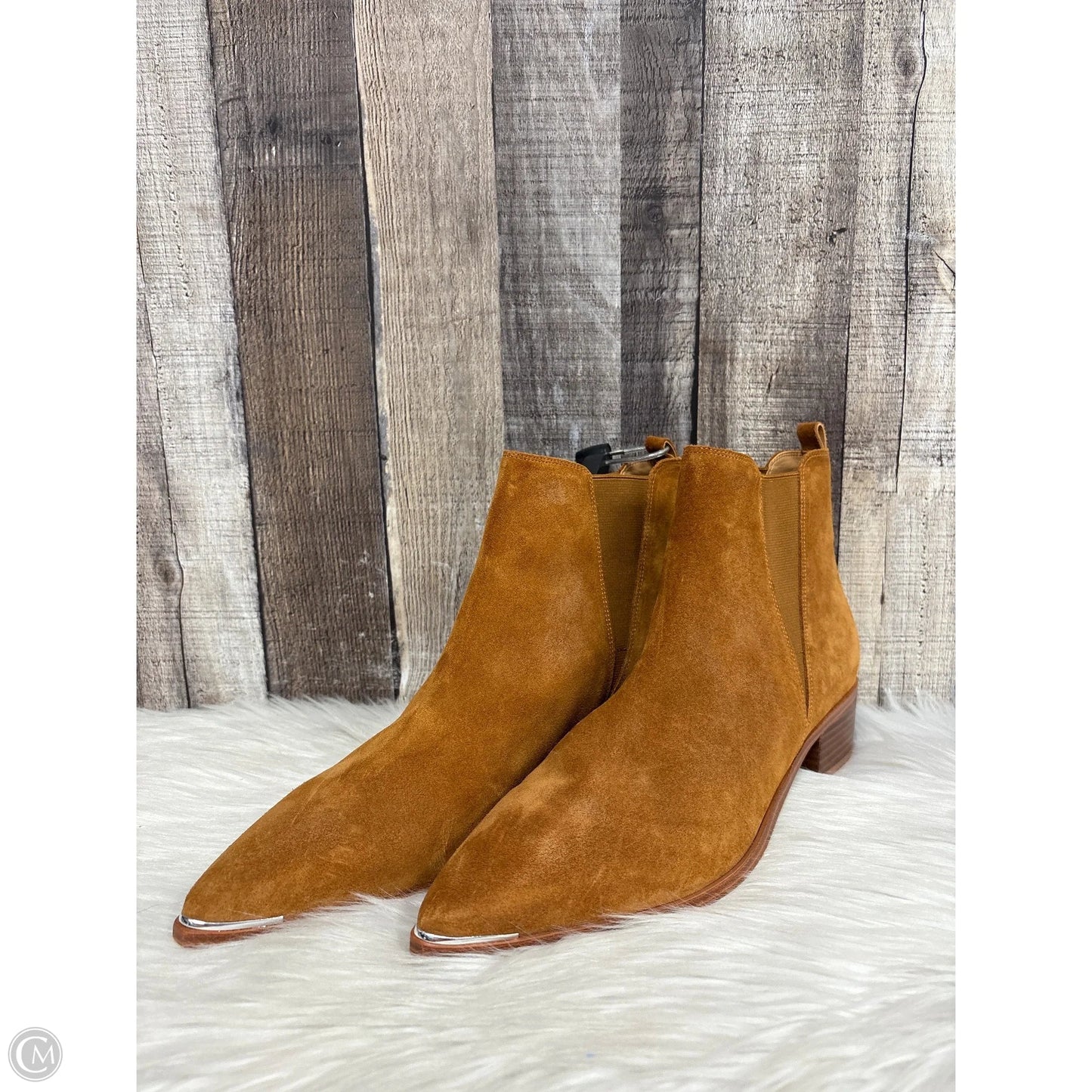 Boots Ankle Heels By Marc Fisher In Brown, Size: 12