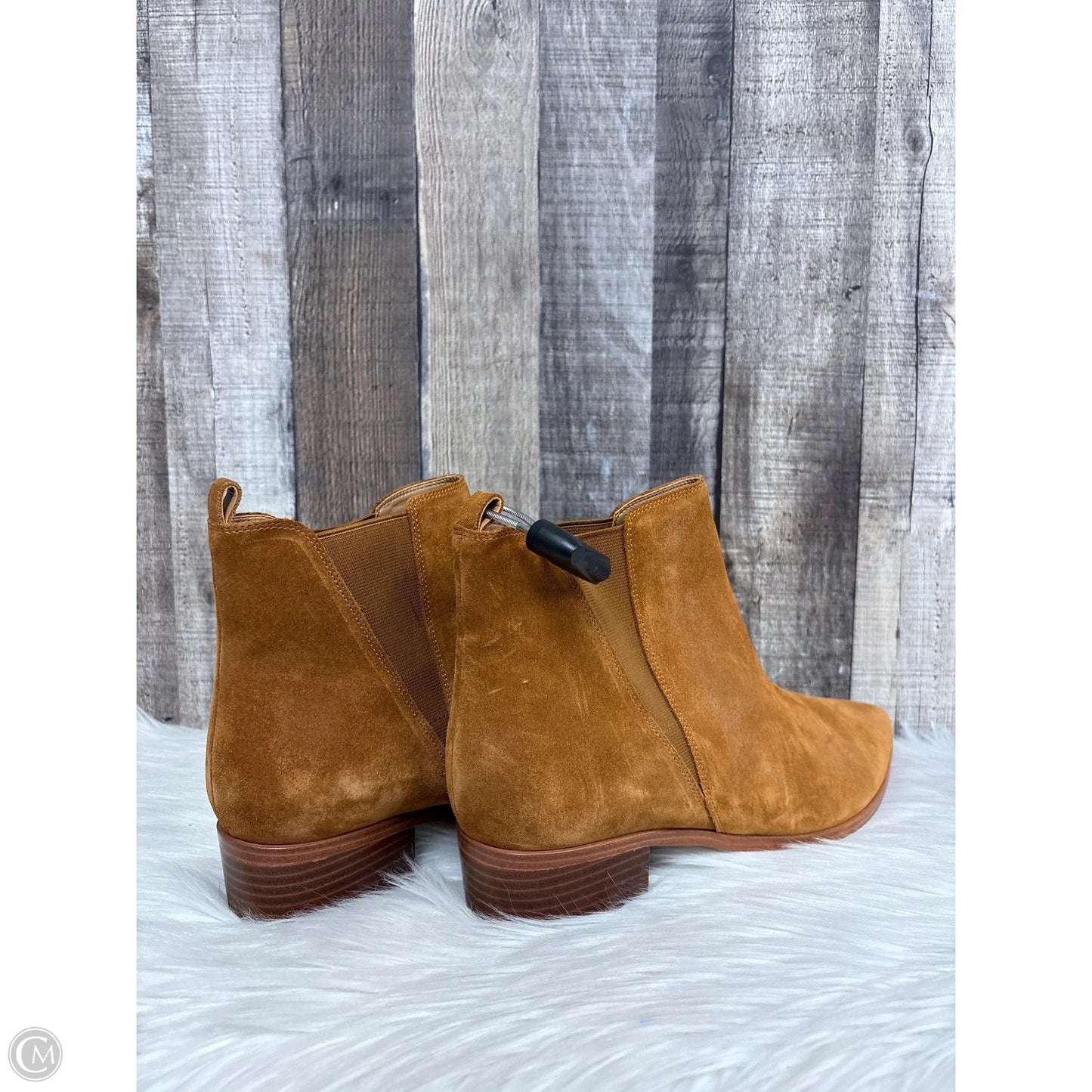 Boots Ankle Heels By Marc Fisher In Brown, Size: 12