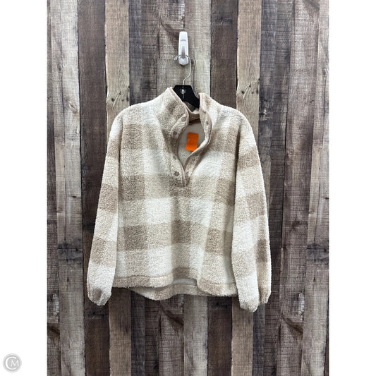 Jacket Fleece By Loft In Plaid Pattern, Size: S