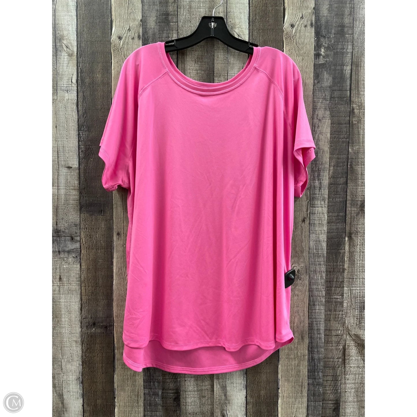 Athletic Top Short Sleeve By Tek Gear In Pink, Size: 2x