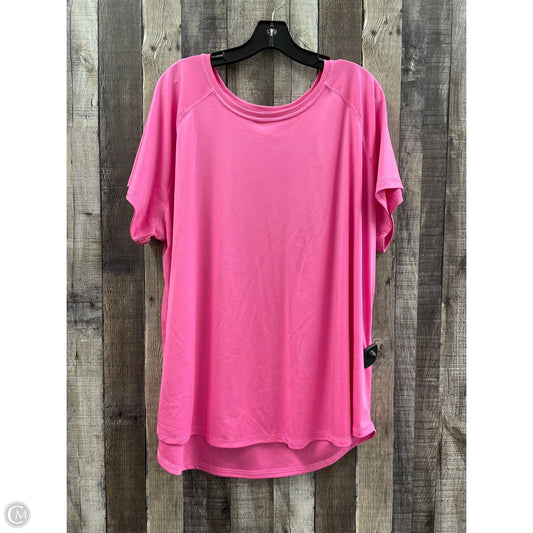 Athletic Top Short Sleeve By Tek Gear In Pink, Size: 2x