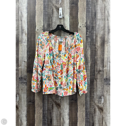 Top Long Sleeve By Old Navy In Floral Print, Size: Xl