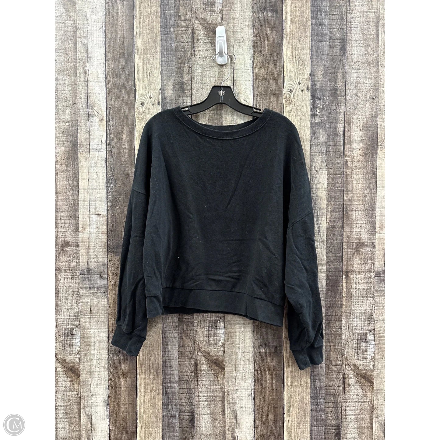 Sweatshirt Collar By Gap In Black, Size: L