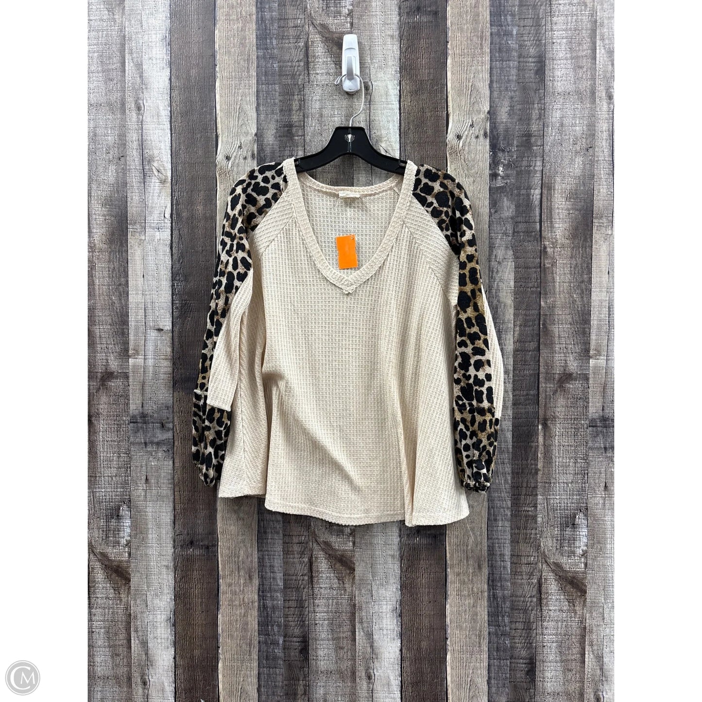 Top Long Sleeve By Lovely Melody In Cream, Size: S