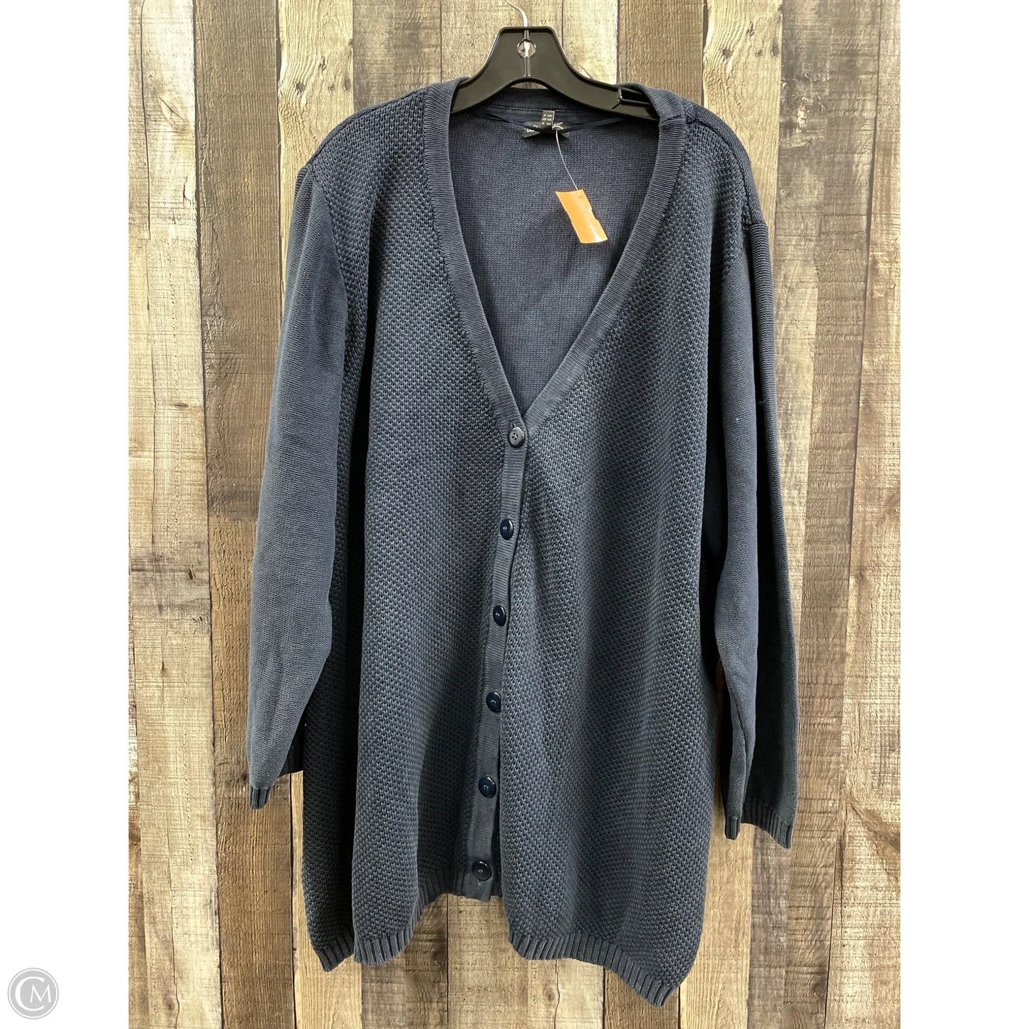 Sweater Cardigan By Cme In Navy, Size: 4x